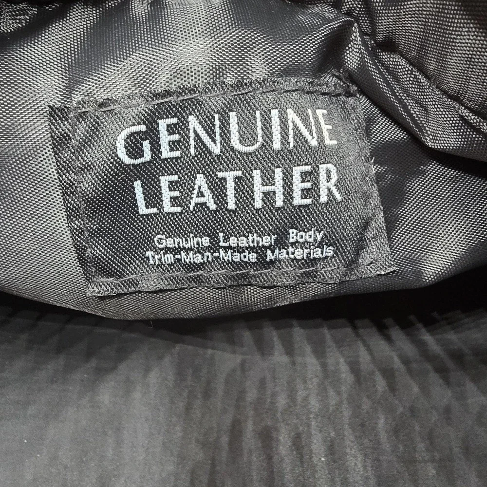 Bon Jovi Black Leather Duffel Bag‎ Carry-On Travel Overnight Heart & Dagger Logo